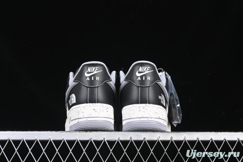 Nike Air Force 1 '07 Low The North Face Collaboration Black Grey Double Swoosh Casual Sneakers - DM6688-020