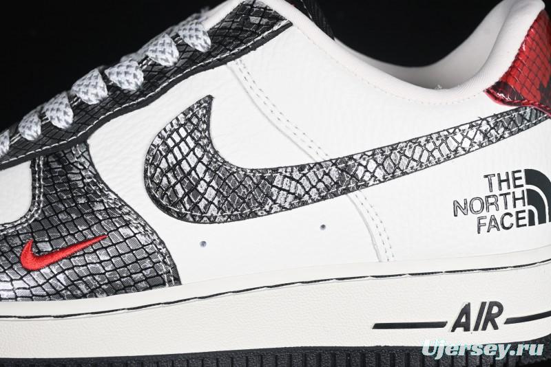 Nike Air Force 1 '07 Low The North Face Collaboration Year of the Snake Limited Edition Silver Snake Casual Sneakers - CH6336-521