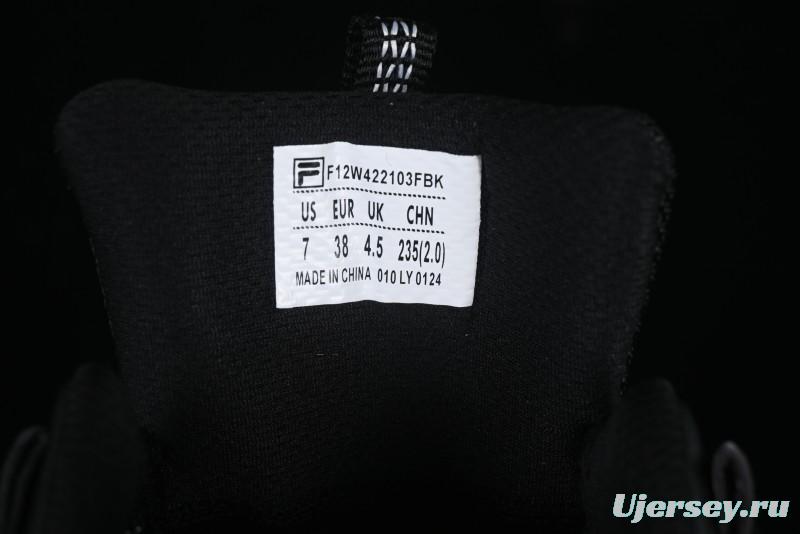 Fila Fusion Retro Mars Running Shoes with Lace-Up Design and Cushioned Sole - F12W422103FBK