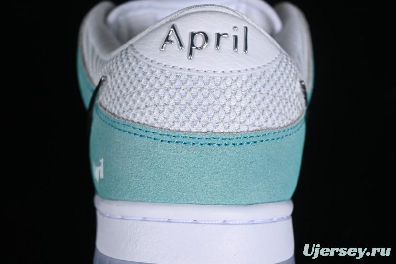 Nike April Skateboards SB Dunk Low Collaboration Frozen Rose SB Shattered Backboard Casual Skate Shoes - FD2562-400