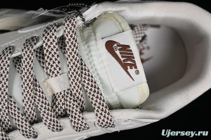 Nike SB Dunk Low LV Collaboration - Double Swoosh Beige Brown Anniversary High-End Custom Low-Top Casual Skate Shoes - XX2025-309