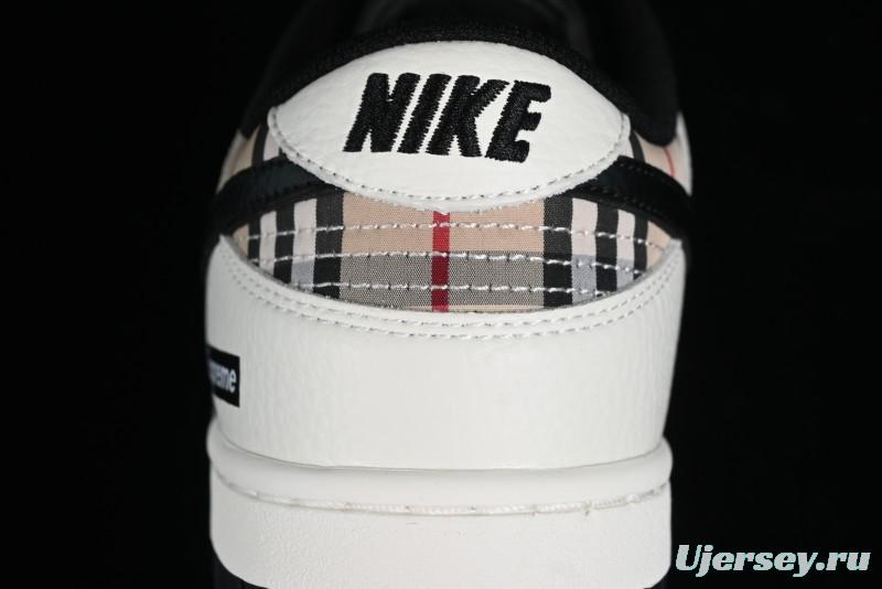 Nike Supreme SB Dunk Low Plaid Colorway Low-Top Casual Skateboarding Shoes - SP1098-051
