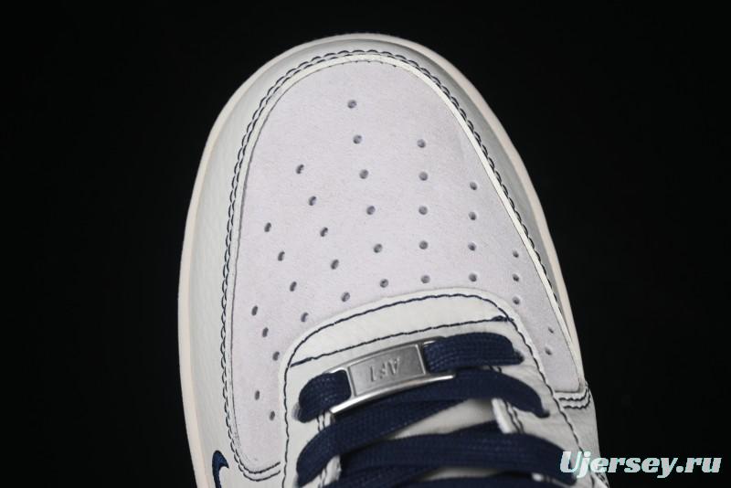 Nike Air Force 1 '07 Low Supreme Collaboration Navy Blue Line Low-Top Casual Sneakers - XZ6188-019