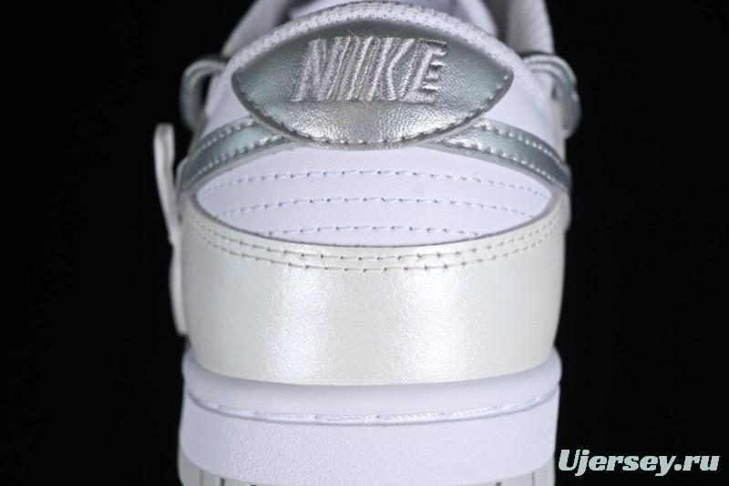 Nike Dunk Low SB Casual Sneakers with Deconstructed Laces and Ribbon Bow Design - DH9765-102