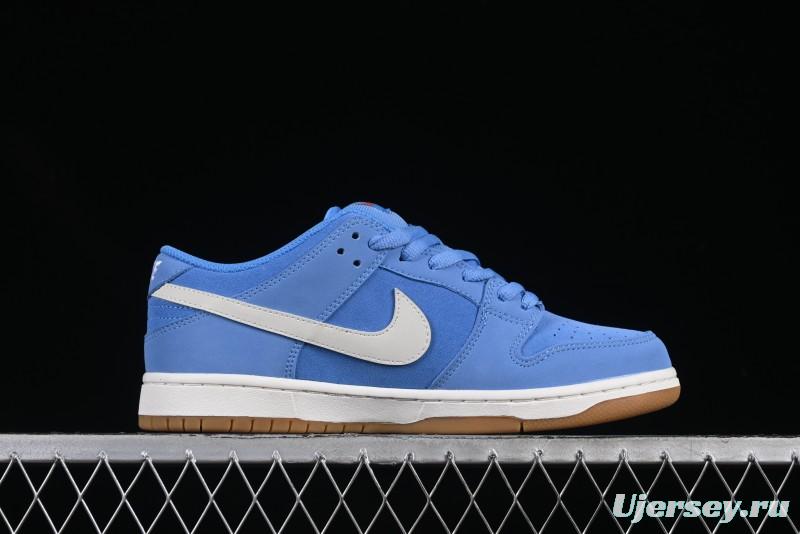 Nike SB Dunk Low Pro ISO Skateboarding Shoes in University Blue with White Swoosh - FJ1674-401