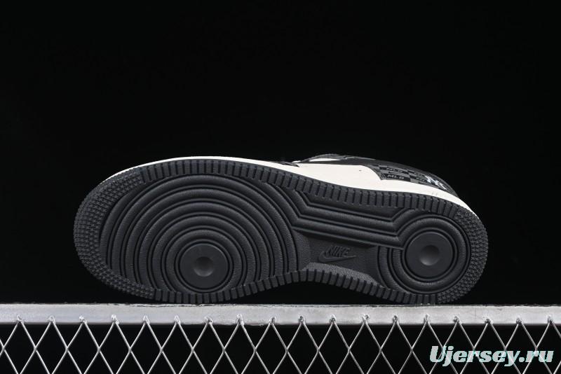 Nike Air Force 1 '07 Low MLB Collaboration Dark Checkered Beige Low-Top Casual Sneakers - DF0188-038