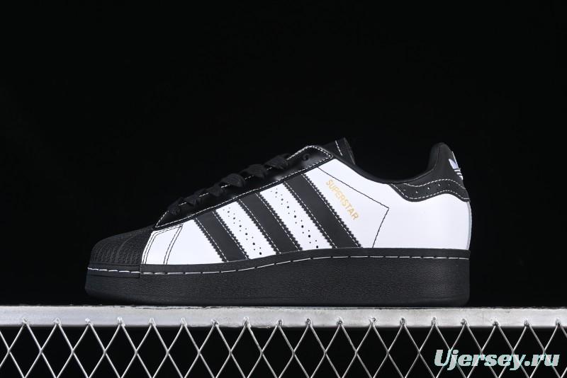 Adidas Originals Superstar XLG Casual Sneakers with Shell Toe and Thick Sole - IE8409