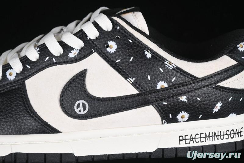 Nike SB Dunk Low Lightning Collaboration Daisy Black Check Anniversary Customized Low-Top Casual Sneakers - DJ2024-069