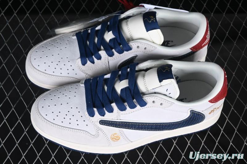 Nike Travis Scott x Fragment Design x Air Jordan 1 Low OG SP AJ1 Snake Year Limited Edition - XZ2025-168