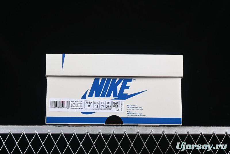 Nike Travis Scott x Air Jordan 1 Low OG AJ1 Reverse Swoosh Sneakers - DM7866-104