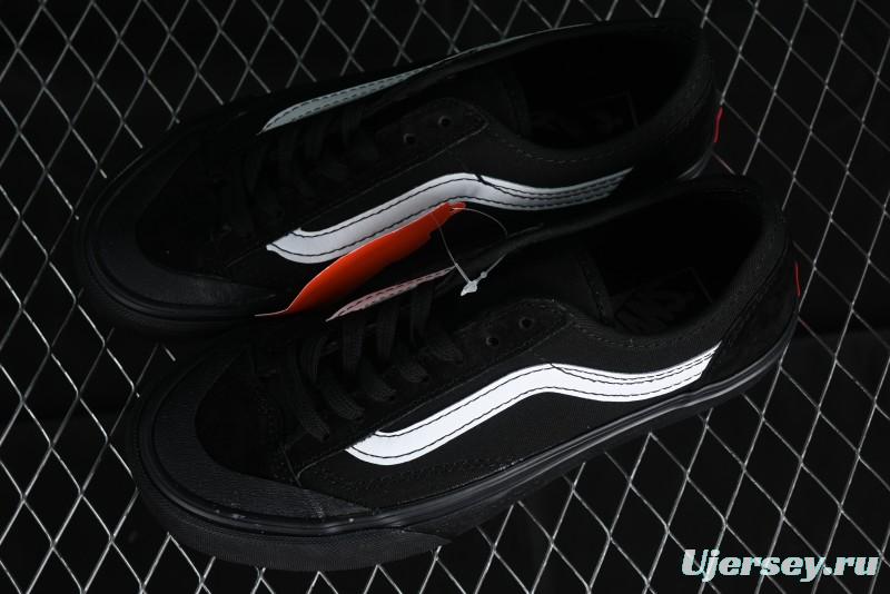 Vans Style 36 SF All Black Skate Shoes with Killer Whale Half-Toe Cap Design - VN0A3MVLB8C