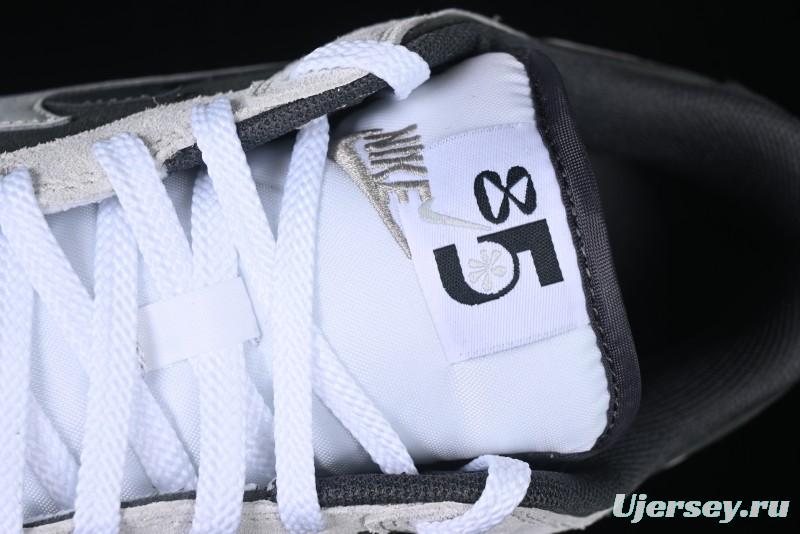 Nike Dunk Low 85 Double Swoosh Series White Grey Panda SB Low Top Casual Skate Shoes - HV1800-101