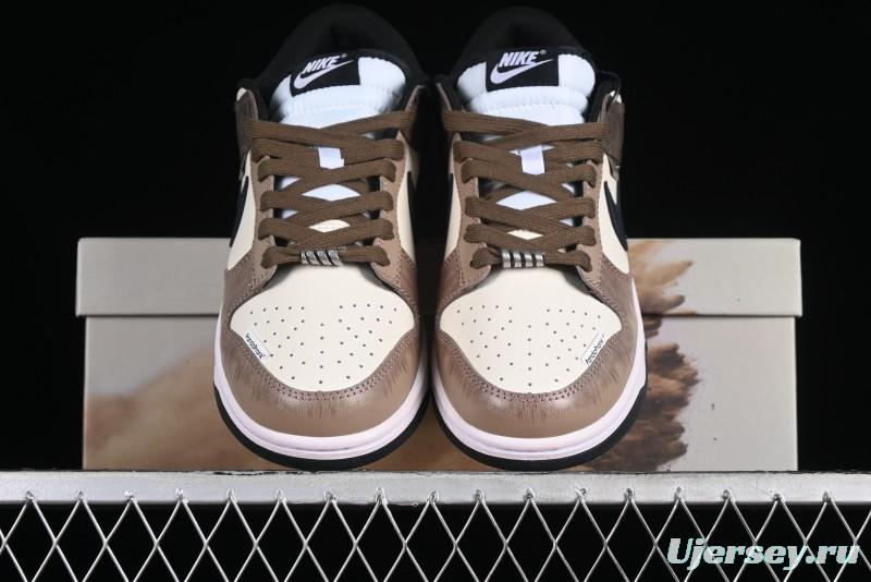 Nike Dunk Low Panda Prank Street Racing Electro Rust Distressed SB Strap Low-Top Casual Sneakers - DD1391-100