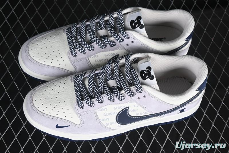 Nike SB Dunk Low Violent Bear Collaboration Deep Blue Pig 8th Anniversary High-End Custom Low-Top Casual Skate Shoes - DJ2024-104