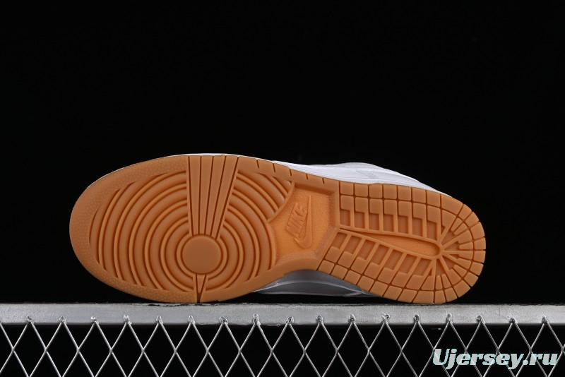 Nike SB Dunk Low Casual Skate Shoes with White and Gum Sole - 311369-100