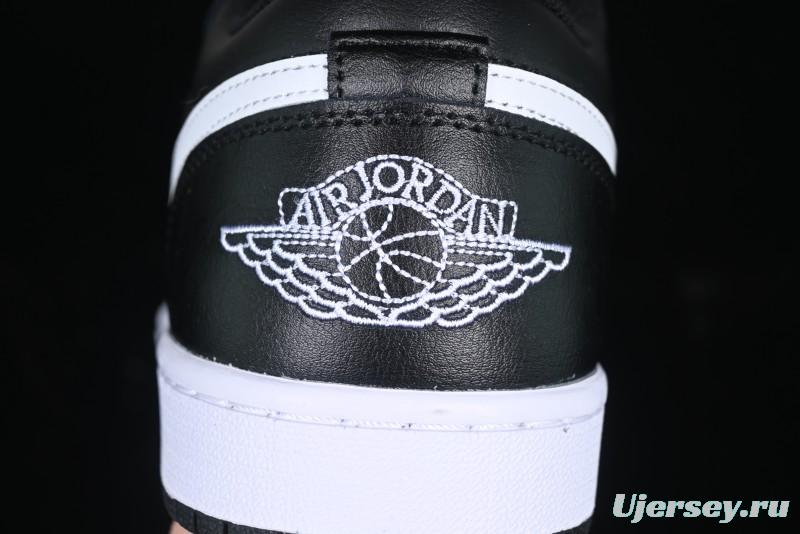 Nike Air Jordan 1 Low Retro Basketball Shoes in Black and White - 553558-043