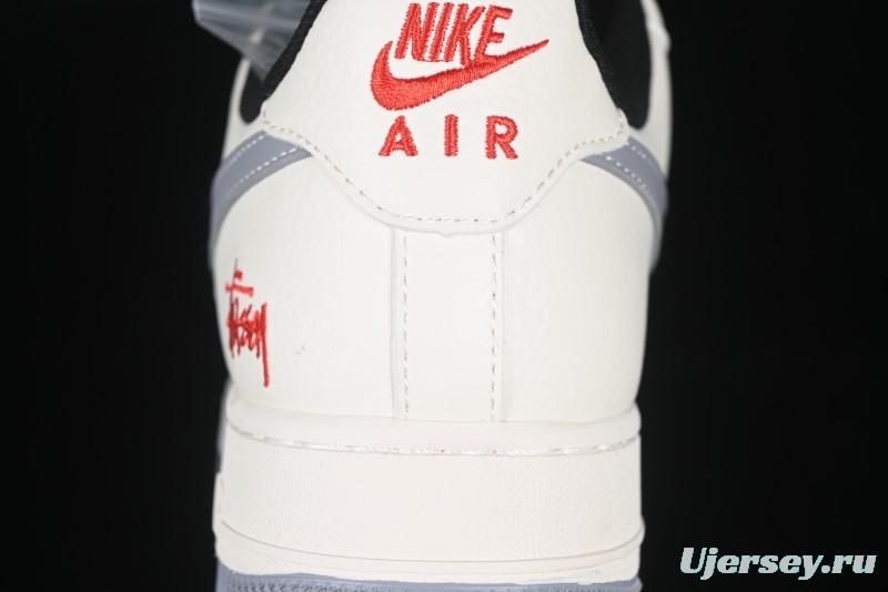 Nike Air Force 1 '07 Low Stussy Collaboration Beige Grey Black Low-Top Casual Sneakers - XZ6188-766