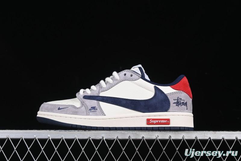 Nike Travis Scott x Fragment Design x Air Jordan 1 Low OG SP AJ1 Retro Sneakers - SJ2068-141