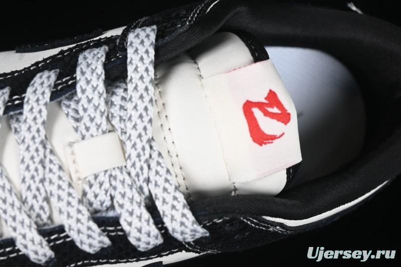 Nike SB Dunk Low UN Collaboration Year of the Snake Limited Edition Dual-Tone Black Snake Anniversary Custom Low-Top Casual Skate Shoes - AG3702-853