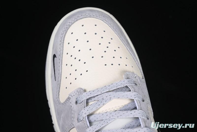 Nike SB Dunk Low The North Face Year of the Snake Grey White Grey Swoosh Anniversary Custom Low-Top Casual Skate Shoes - KK1333-019