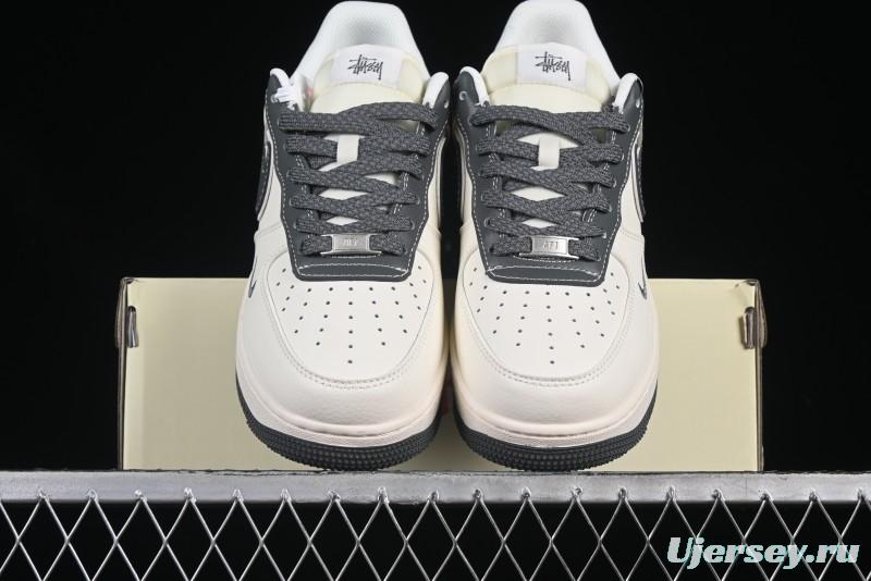 Nike Air Force 1 '07 Low Stussy Collaboration Granite Grey Low-Top Casual Sneakers - XZ6188-226