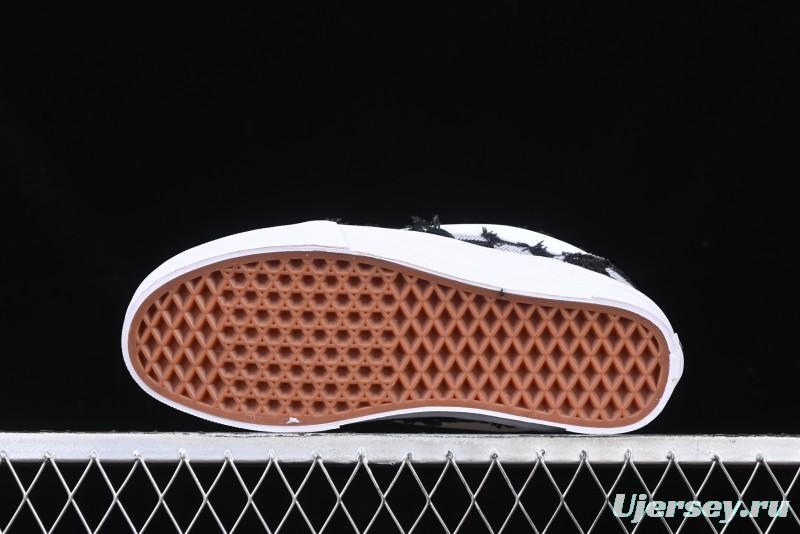 Vans Knu Skool Checkerboard Washed Denim Low-Top Casual Skate Shoes - VN000CS0239