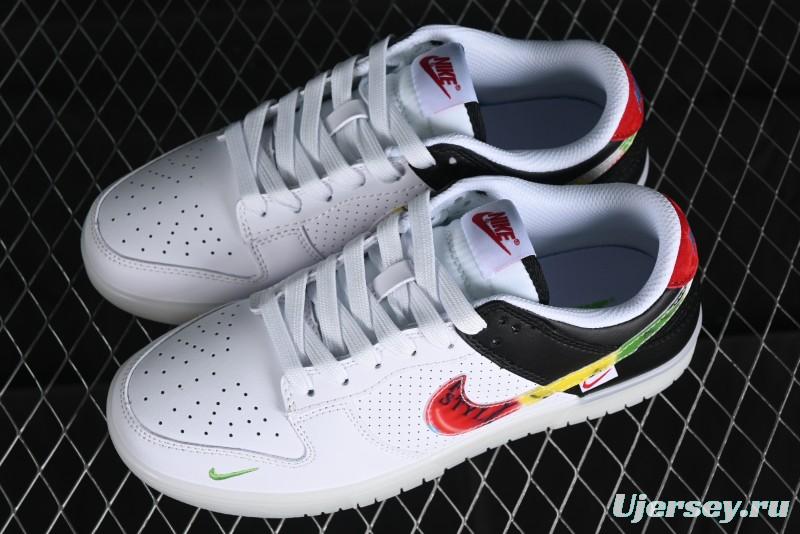 Nike SB Dunk Low Multi-Color Crystal Anniversary Customized Low-Top Casual Skate Shoes - JH8039-935