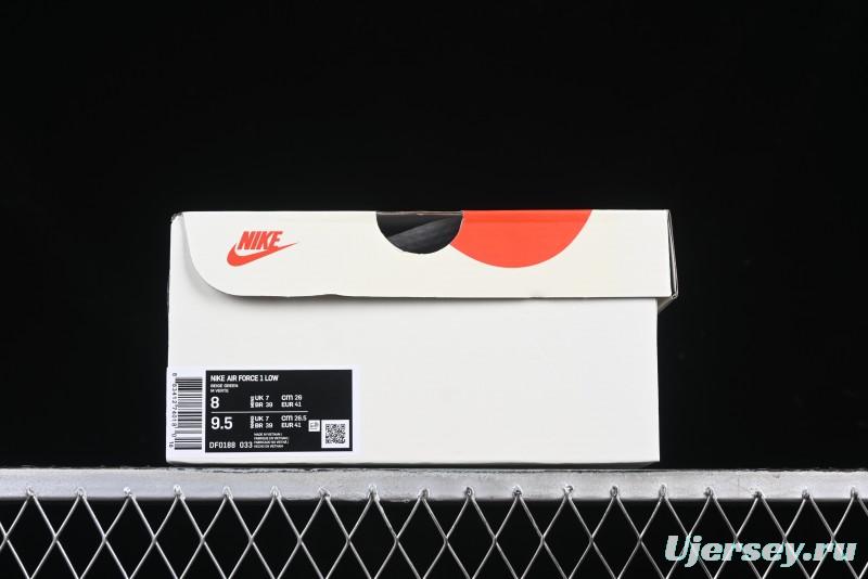 Nike Air Force 1 '07 Low CDG Play Collaboration Green Swoosh Low-Top Casual Sneakers - DF0188-033