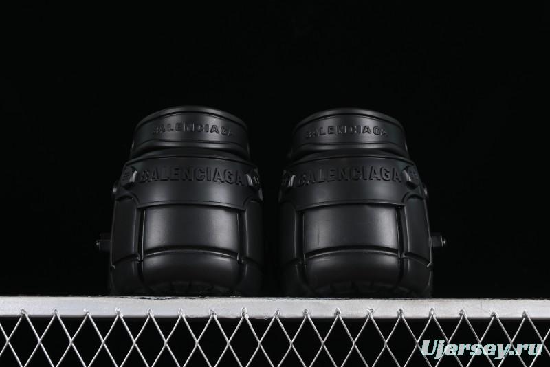 Balenciaga Hardcrocs Slide EVA Round-Toe Ultra Thick Sole Clog Sandals - W1S8N1010