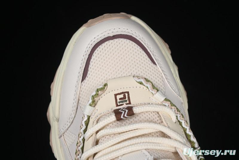 Fila Fusion Retro Mars Running Shoes with Lace-Up Design and Cushioned EVA Midsole - F12W432101FTP