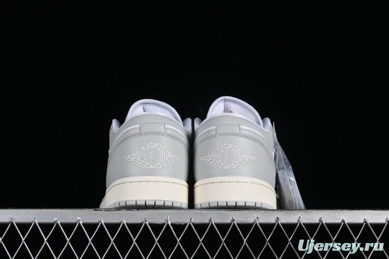 Nike Air Jordan 1 Low AJ1 White Grey Low-Top Lifestyle Basketball Shoes - DC0774-103