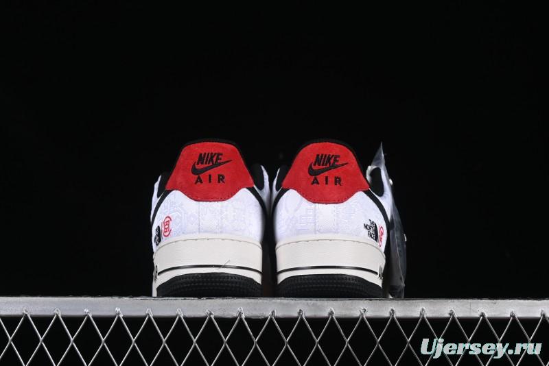 Nike Air Force 1 '07 Low North Face Edison Chen Collaboration White Silk Dual-Tone Casual Sneakers - DM6868-054