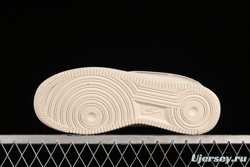 Nike Air Force 1 '07 Low Classic Grey Silver Swoosh Starry Sneakers - MJ0319-023