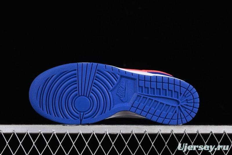 Nike Dunk Low SB Casual Skate Shoes in White Blue Red - CW1590-104