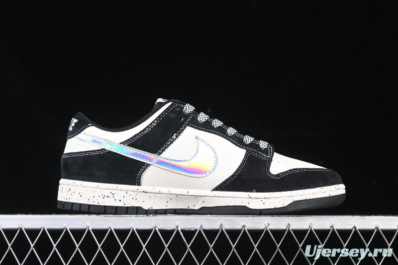 Nike SB Dunk Low The North Face Collaboration Beige Black Iridescent Swoosh Anniversary Custom Low-Top Casual Skate Shoes - DM6868-018