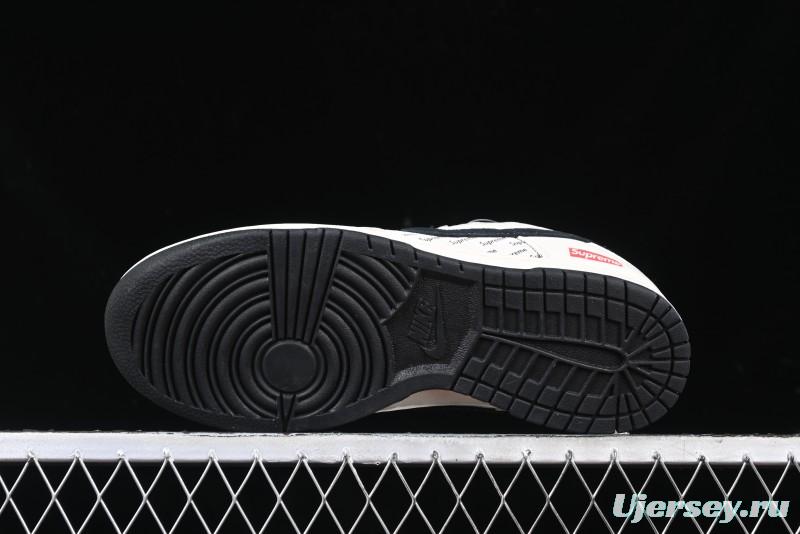 Nike SB Dunk Low Supreme Collaboration - Beige Brown Anniversary High-End Custom Low-Top Casual Skate Shoes - XS1086-003