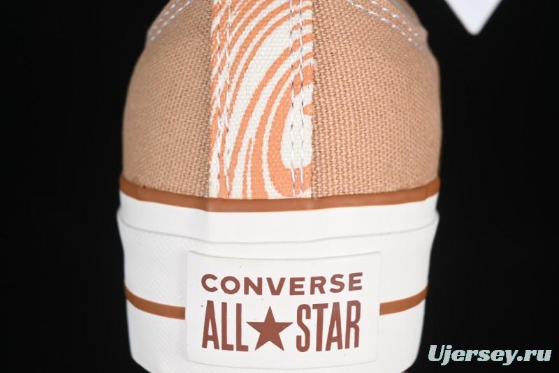 Converse All Star Platform Sneakers in Coffee Bean Milk Tea Color with OrthoLite Insole and Thick Sole for Height Boost - A11619C
