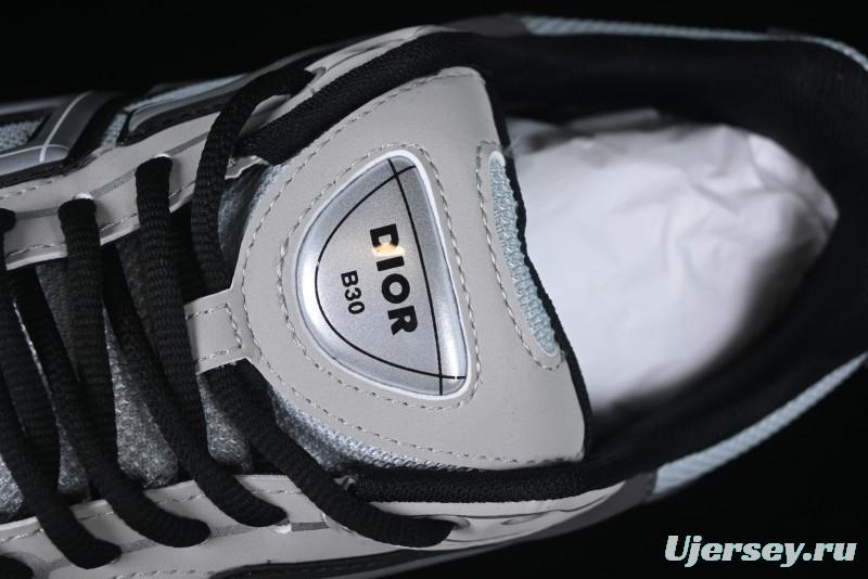 Dior B30 Sneakers with Reflective CD30 Logo and Lightweight Rubber Sole - CD30