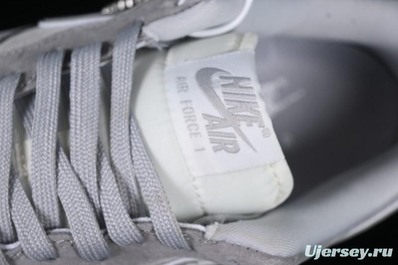 Nike Air Force 1 '07 Low Chrome Hearts Collaboration Silver Grey Low-Top Casual Sneakers - FZ0188-032