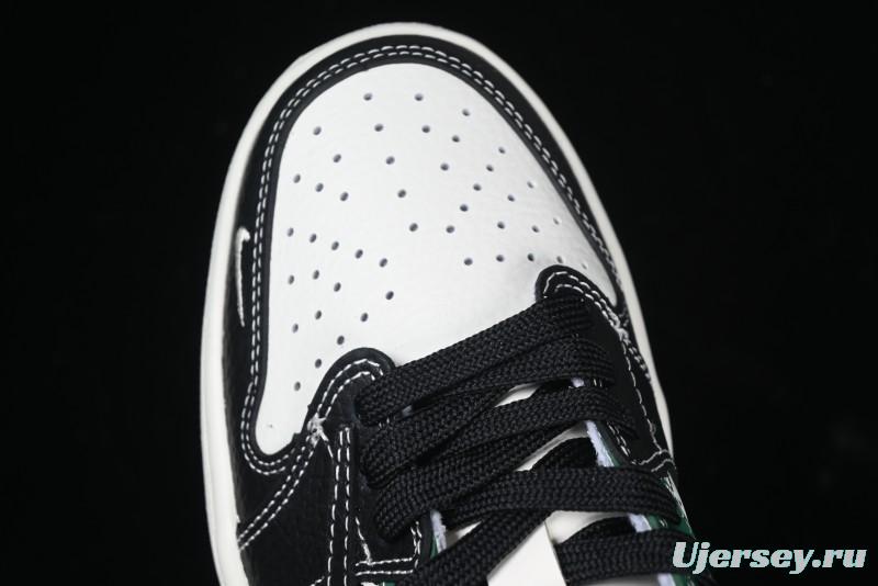 Nike Travis Scott x Fragment Design x Air Jordan 1 Low OG SP AJ1 Stussy Collaboration - Black Green - AG3702-805