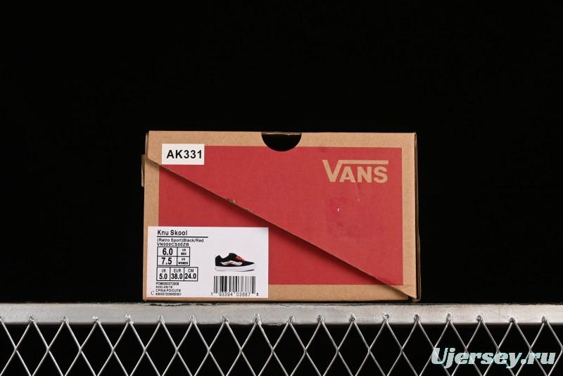 Vans Classics Knu Skool Retro Sneakers with Embroidered Graffiti Design and Thick Tongue - VN000CS00ZB