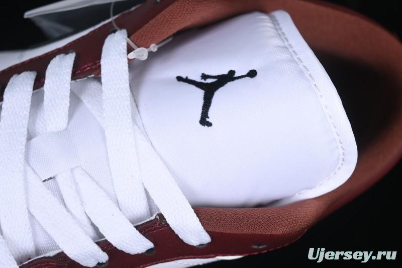 Nike Air Jordan 1 Low AJ1 White University Red Casual Sneakers - HF3148-102