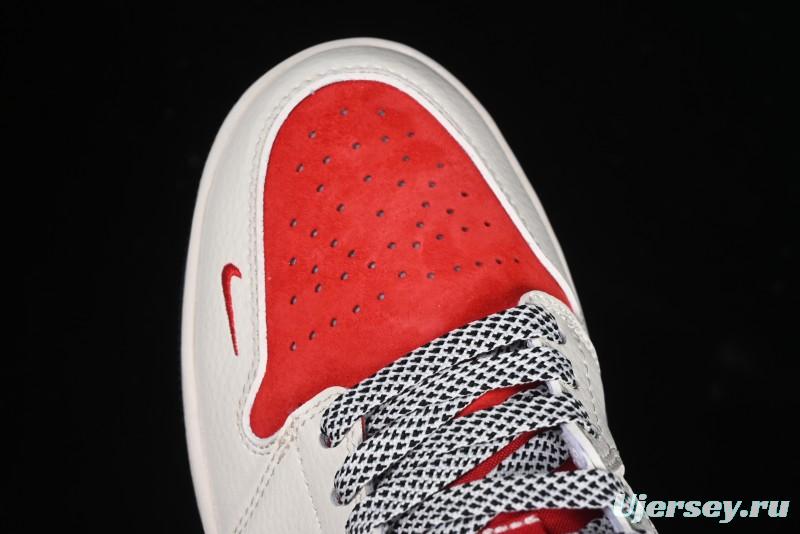 Nike Air Jordan 1 Low Supreme Collaboration Year of the Snake Limited Edition Retro Basketball Shoes - FC1688-203