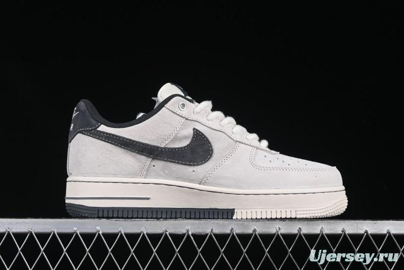 Nike Air Force 1 '07 Low Champion Collaboration Dual-Tone Grey Swoosh Triple Mini Swoosh Low-Top Casual Sneakers - SJ6698-022