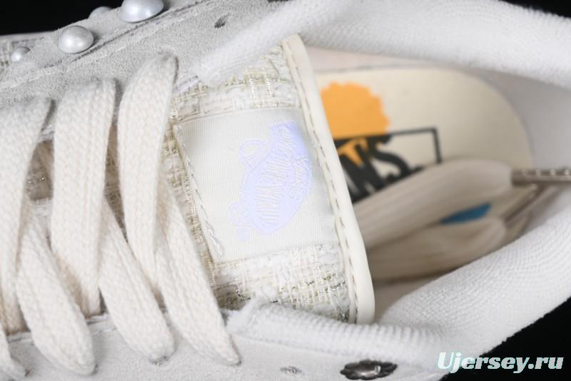 Vans Knu Skool Pearl White Chunky Sneakers with D-Ring Lacing System - VN000D22QC5