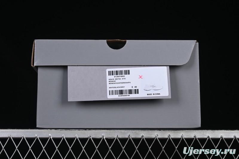 Balenciaga Monday Leather Round Toe Lace-Up Low-Top Lifestyle Sneakers - WDTSC9110