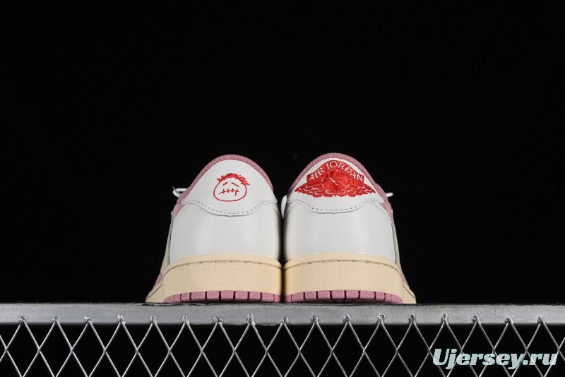 Nike Travis Scott x Air Jordan 1 Low OG AJ1 Reverse Swoosh Sneakers - DM7866-600