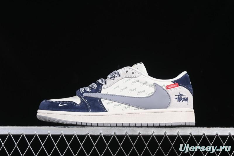 Nike Travis Scott x Fragment Design x Air Jordan 1 Low OG SP AJ1 Retro Sneakers - DM9288-009
