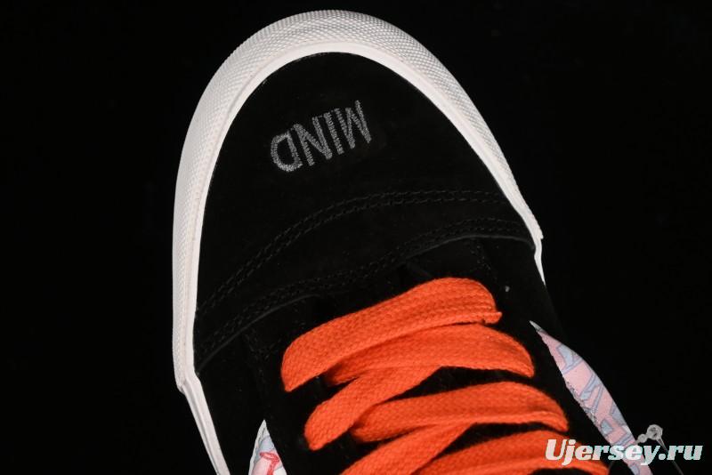 Vans Classics Knu Skool Retro Sneakers with Embroidered Graffiti Design and Thick Tongue - VN000CS00ZB