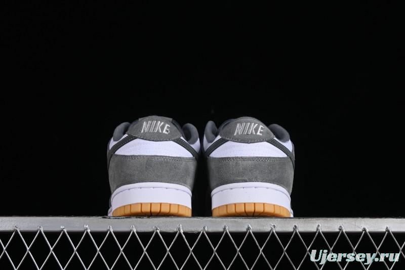 Nike Dunk Low SB Grey Gum Retro Skate Shoes with Suede Overlays - FV0389-100